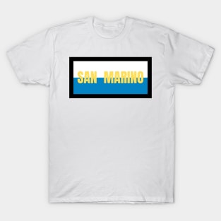 San Marino Flag Colors T-Shirt